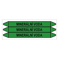 Značení potrubí, minerální voda,3 ks, 355 × 37 mm